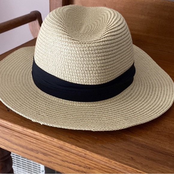 Women Wide Brim Straw Panama/ Fedora Beach Sun Hat - Picture 2 of 7
